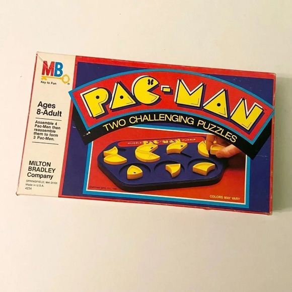 Vintage 1982 Pac Man Two Challenging Puzzles Game  By Milton Bradley Complete - Picture 13 of 13